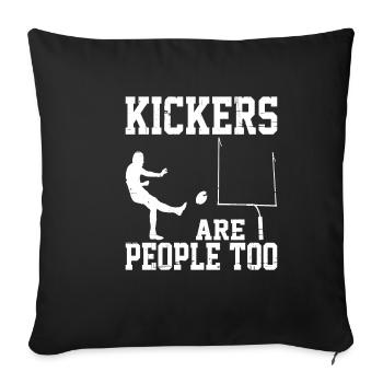 Kickers Are People Too 31 - Sofa pillowcase 17,3'' x 17,3'' (45 x 45 cm) - black - Front
