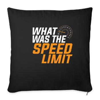 What Was The Speed Limit 5 - Sofa pillowcase 17,3'' x 17,3'' (45 x 45 cm) - black - Front