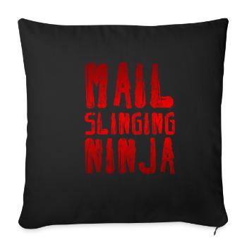 Mail Slinging Ninja 3 - Sofa pillowcase 17,3'' x 17,3'' (45 x 45 cm) - black - Front