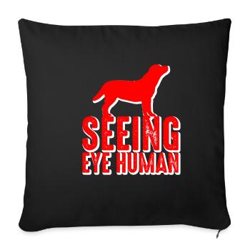 Seeing Eye Human 26 - Sofakissenbezug 45 x 45 cm - Schwarz - Vorne