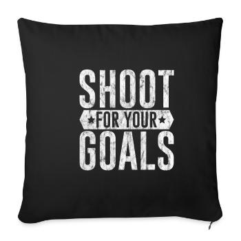 Tirez pour vos objectifs 3 - Housse de coussin décorative 45 x 45 cm - noir - Devant