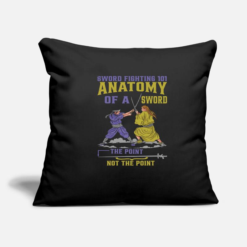 Combat à l’épée 101 Anatomie d’une épée 6 Housse de coussin décorative 45 x 45 cm