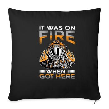 It Was On Fire When I Got Here 9 - Sofa pillowcase 17,3'' x 17,3'' (45 x 45 cm) - black - Front