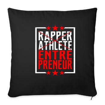Rapper Athlete Entrepreneur 33 - Sofakissenbezug 45 x 45 cm - Schwarz - Vorne