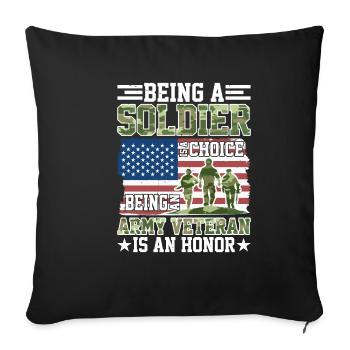Being A Soldier Is A Choice 5 - Sofakissenbezug 45 x 45 cm - Schwarz - Vorne