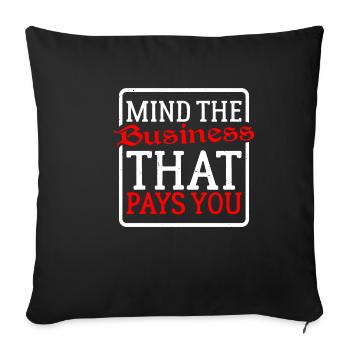 Attention à l’entreprise qui vous paie 23 - Housse de coussin décorative 45 x 45 cm - noir - Devant