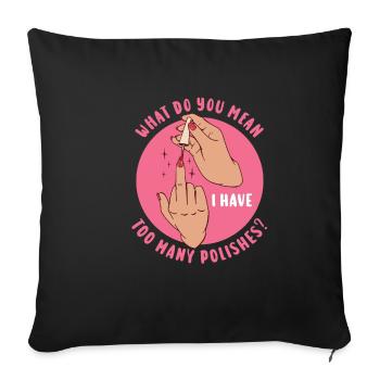 Nail technician Manicurist Polish nail art - Sofa pillowcase 17,3'' x 17,3'' (45 x 45 cm) - black - Front
