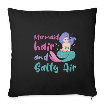 Mermaid Hair And Salty Air 4 - Housse de coussin décorative 45 x 45 cm - noir - Devant