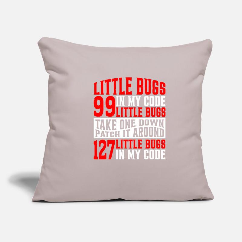 99 petits bugs dans mon code 7 Housse de coussin décorative 45 x 45 cm
