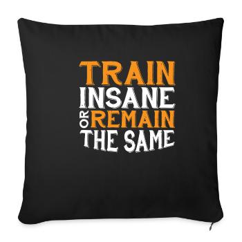 Train Insane Or Remain The Same 21 - Sofa pillowcase 17,3'' x 17,3'' (45 x 45 cm) - black - Front