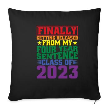 Getting Released From My Four Year Sentence 2 - Sofa pillowcase 17,3'' x 17,3'' (45 x 45 cm) - black - Front