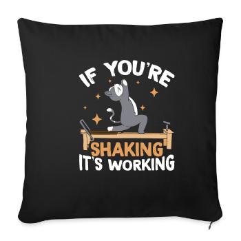 Si vous tremblez, ça marche 2 - Housse de coussin décorative 45 x 45 cm - noir - Devant