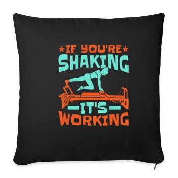 Si vous tremblez, ça marche - Housse de coussin décorative 45 x 45 cm - noir - Devant