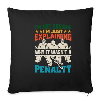 J’explique juste pourquoi ce n’était pas une pénalité 2 - Housse de coussin décorative 45 x 45 cm - noir - Devant