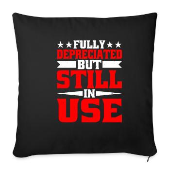 Entièrement amorti mais toujours en service 5 - Housse de coussin décorative 45 x 45 cm - noir - Devant