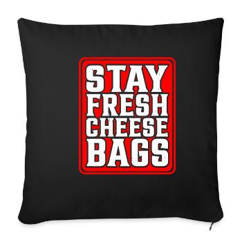 Stay Fresh Cheese Bags 46 - Sofa pillowcase 17,3'' x 17,3'' (45 x 45 cm) - black - Front