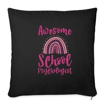 Awesome School Psychologist 4 - Sofakissenbezug 45 x 45 cm - Schwarz - Vorne
