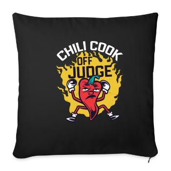 Chili Cook Off Judge 24 - Sofa pillowcase 17,3'' x 17,3'' (45 x 45 cm) - black - Front