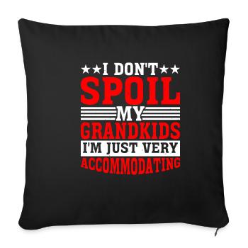 Je ne gâte pas mes petits-enfants 5 - Housse de coussin décorative 45 x 45 cm - noir - Devant