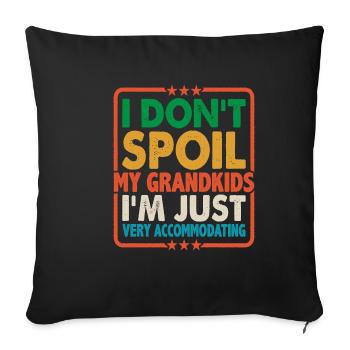 Je ne gâte pas mes petits-enfants 6 - Housse de coussin décorative 45 x 45 cm - noir - Devant