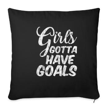 Les filles doivent avoir des objectifs 3 - Housse de coussin décorative 45 x 45 cm - noir - Devant