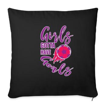 Les filles doivent avoir des objectifs 2 - Housse de coussin décorative 45 x 45 cm - noir - Devant