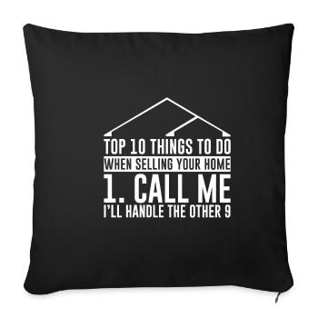 Top 10 des choses à faire lors de la vente de votre maison 4 - Housse de coussin décorative 45 x 45 cm - noir - Devant