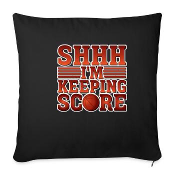 Shhh, I'm Keeping Score 5 - Sofa pillowcase 17,3'' x 17,3'' (45 x 45 cm) - black - Front