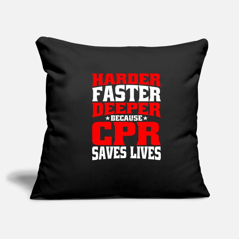 Plus difficile, plus rapide, plus profond parce que la RCR sauve des vies 7 Housse de coussin décorative 45 x 45 cm