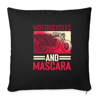 Motorcycles And Mascara 3 - Sofakissenbezug 45 x 45 cm - Schwarz - Vorne