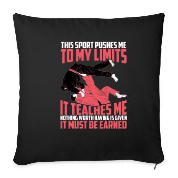 This Sport Pushes Me To My Limits 2 - Sofa pillowcase 17,3'' x 17,3'' (45 x 45 cm) - black - Front
