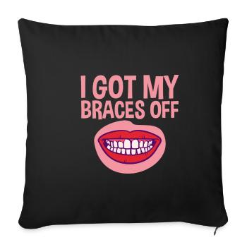 J’ai enlevé mes broches 4 - Housse de coussin décorative 45 x 45 cm - noir - Devant