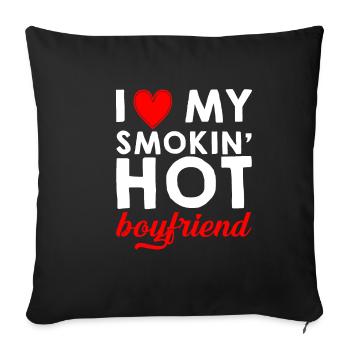 J’aime mon petit ami chaud 2 - Housse de coussin décorative 45 x 45 cm - noir - Devant