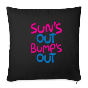 Sun’s Out Bump’s Out - Housse de coussin décorative 45 x 45 cm - noir - Devant