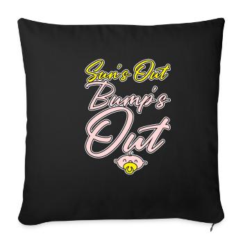 Sun's Out Bump's Out 4 - Sofa pillowcase 17,3'' x 17,3'' (45 x 45 cm) - black - Front