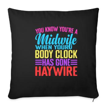 When Your Body Clock Has Gone Haywire 2 - Sofakissenbezug 45 x 45 cm - Schwarz - Vorne
