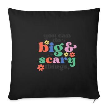 Citations de motivation inspirantes Dictons - Housse de coussin décorative 45 x 45 cm - noir - Devant