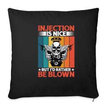 L’injection est sympa mais je préfère être soufflé 5 - Housse de coussin décorative 45 x 45 cm - noir - Devant