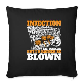 L’injection est agréable mais je préfère être soufflé 7 - Housse de coussin décorative 45 x 45 cm - noir - Devant