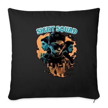 Sight Squad 6 - Sofa pillowcase 17,3'' x 17,3'' (45 x 45 cm) - black - Front