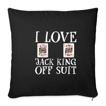 I Love Jack King Off Suit - Sofa pillowcase 17,3'' x 17,3'' (45 x 45 cm) - black - Front