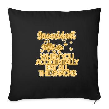 Snaccident, quand vous mangez toutes les collations 4 - Housse de coussin décorative 45 x 45 cm - noir - Devant