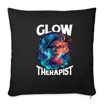 Glow Therapist 5 - Sofa pillowcase 17,3'' x 17,3'' (45 x 45 cm) - black - Front