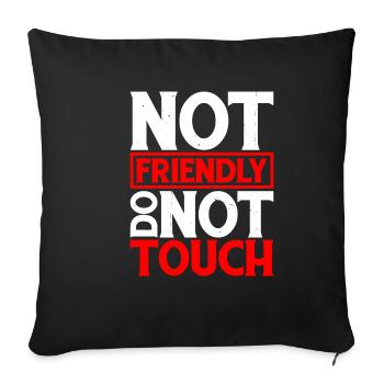 Pas amical, ne touchez pas 29 - Housse de coussin décorative 45 x 45 cm - noir - Devant