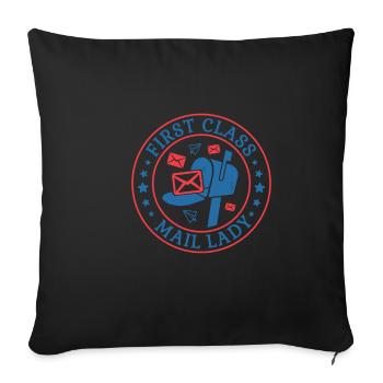 Postman Postman Postman Postman - Sofa pillowcase 17,3'' x 17,3'' (45 x 45 cm) - black - Front