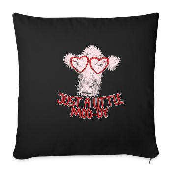 Juste un petit Moo-dy 4 - Housse de coussin décorative 45 x 45 cm - noir - Devant