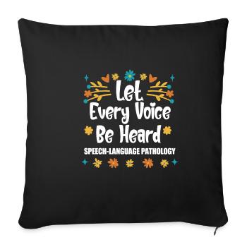 Que chaque voix soit entendue 4 - Housse de coussin décorative 45 x 45 cm - noir - Devant