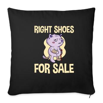 Right Shoes For Sale 2 - Sofa pillowcase 17,3'' x 17,3'' (45 x 45 cm) - black - Front