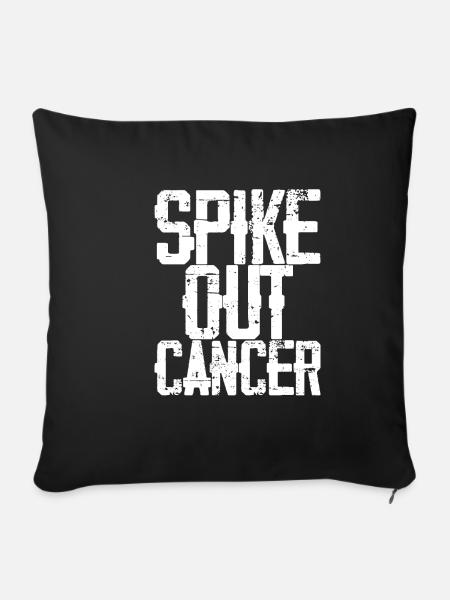 Spike Out Cancer 3 - Sofakissenbezug 45 x 45 cm - Schwarz