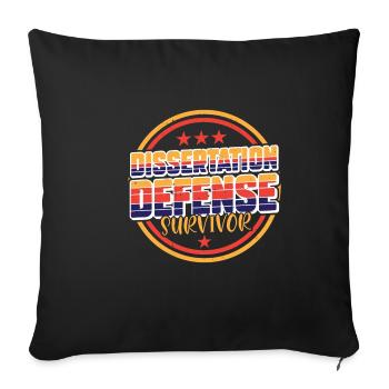 Dissertation Defense Survivor 7 - Sofakissenbezug 45 x 45 cm - Schwarz - Vorne